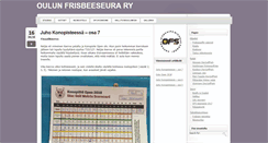 Desktop Screenshot of oulunfrisbeeseura.net