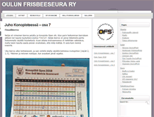 Tablet Screenshot of oulunfrisbeeseura.net